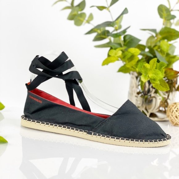 Havaianas Shoes - Havaianas Espadrille Flats Moccasin Ankle Tie